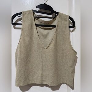 Abercrombie & Fitch Tan Fitted Tank Top